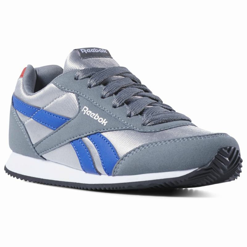 Tenisi Reebok Royal Classic Jogger 2 Baieti Gri/Albastru Regal/Rosii Romania KI9323SB